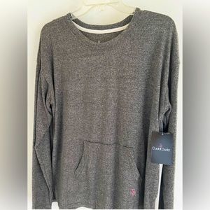 CUDDL DUDS Unisex Gray Sweatshirt Large